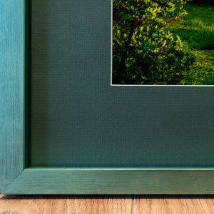 Rainbow over palm trees - Gallery Frame (24x36 inches)