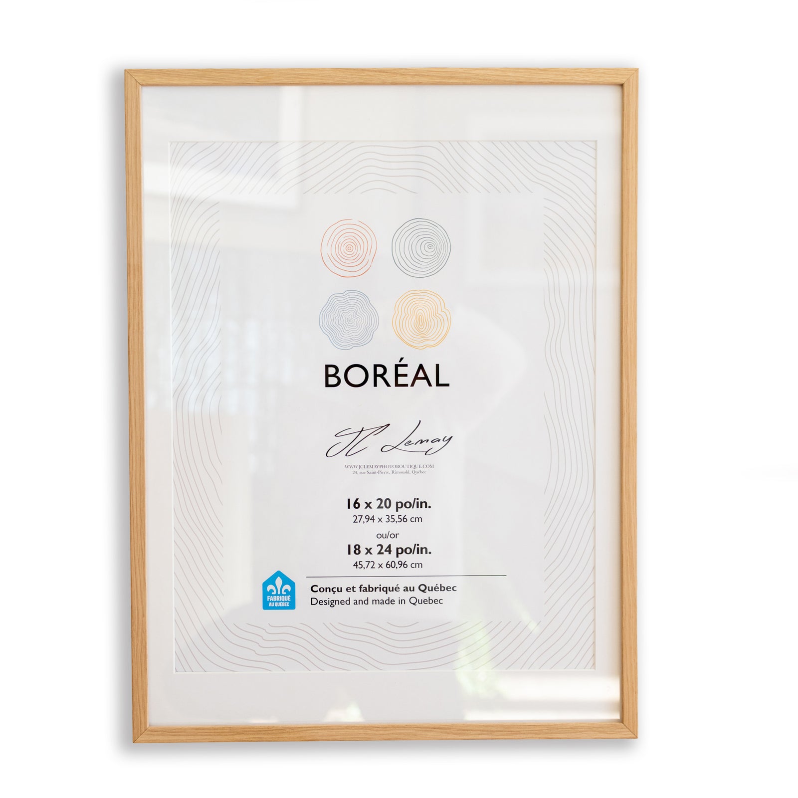 Cadre en bois vitré - 18x24 pouces (46x61cm)