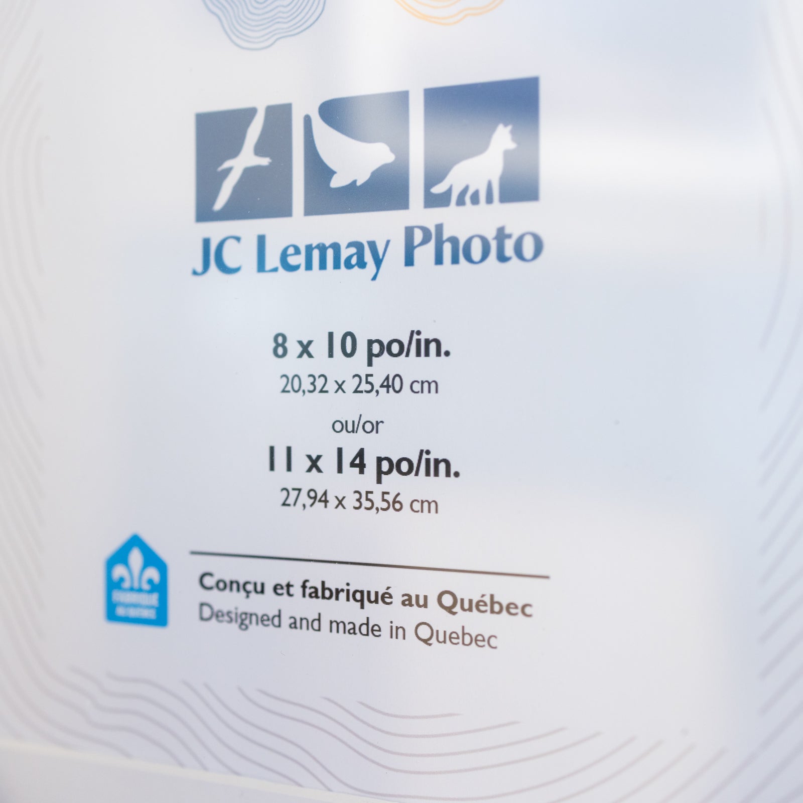 Cadre en bois vitré - 11x14 pouces (28x35cm)