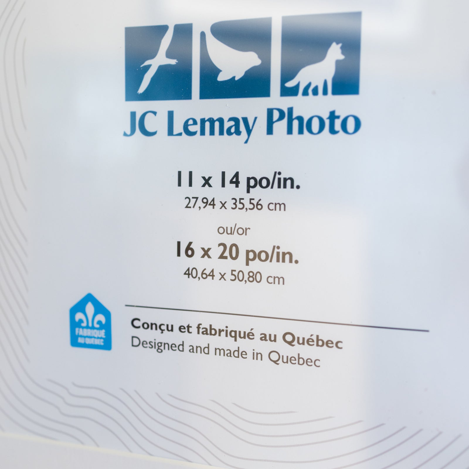 Cadre en bois vitré - 16x20 pouces (41x51cm)