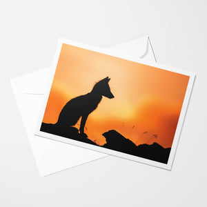 Fox silhouette - Greeting card