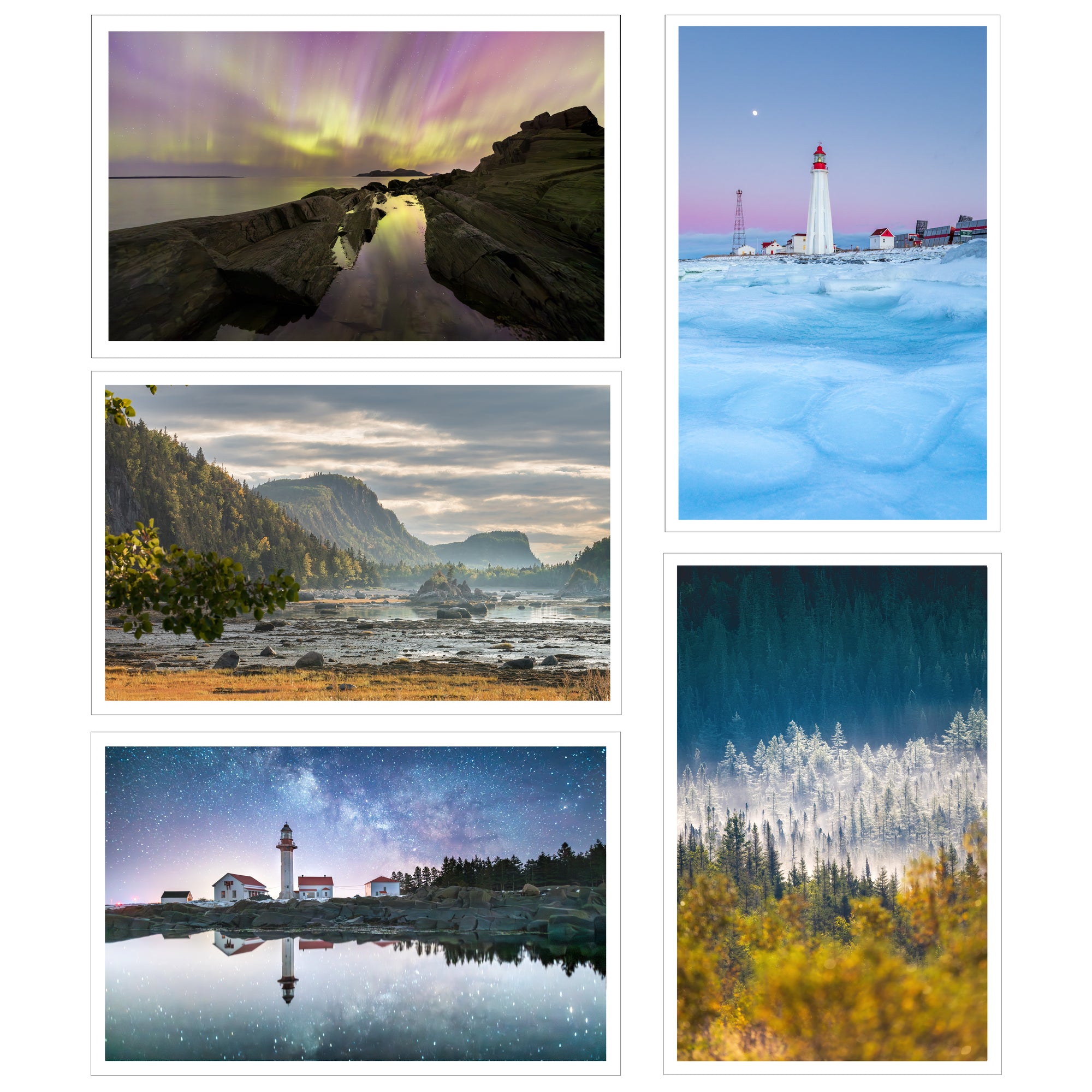 Set of greeting cards (5) - Landscapes