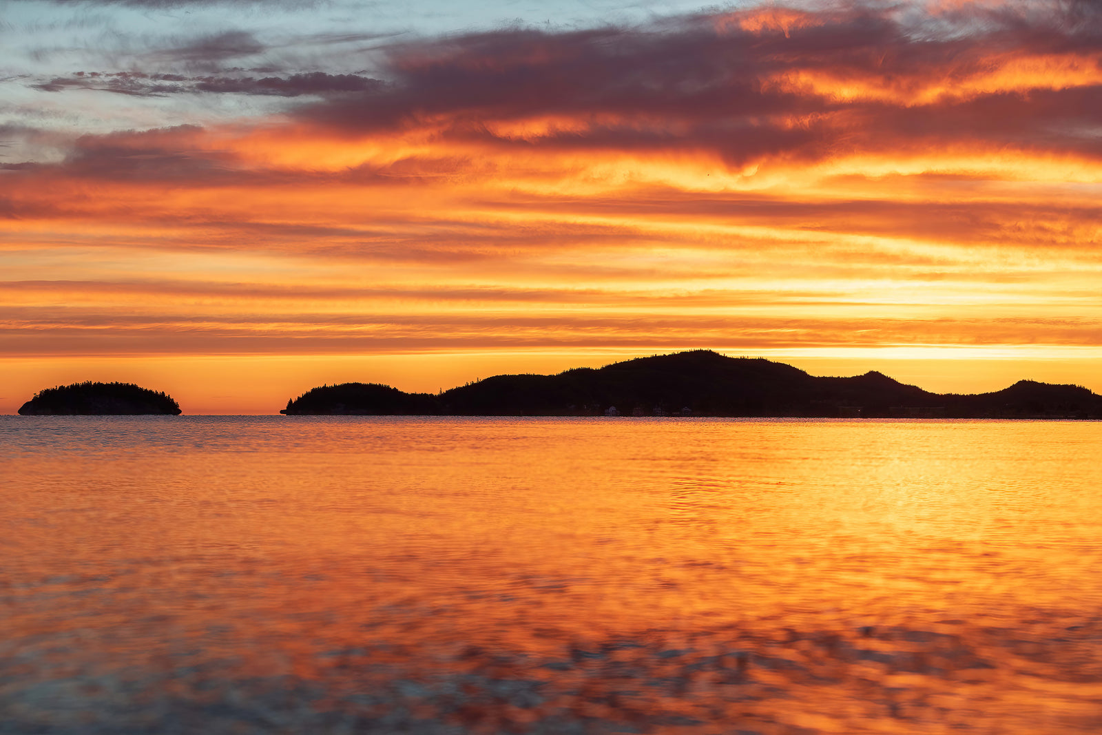 Les nuages enflammés