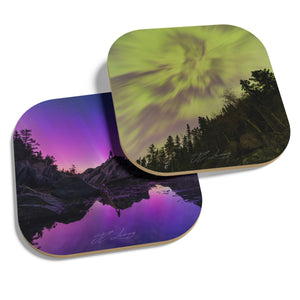 Ensemble de sous-verres (4) - Aurores boréales