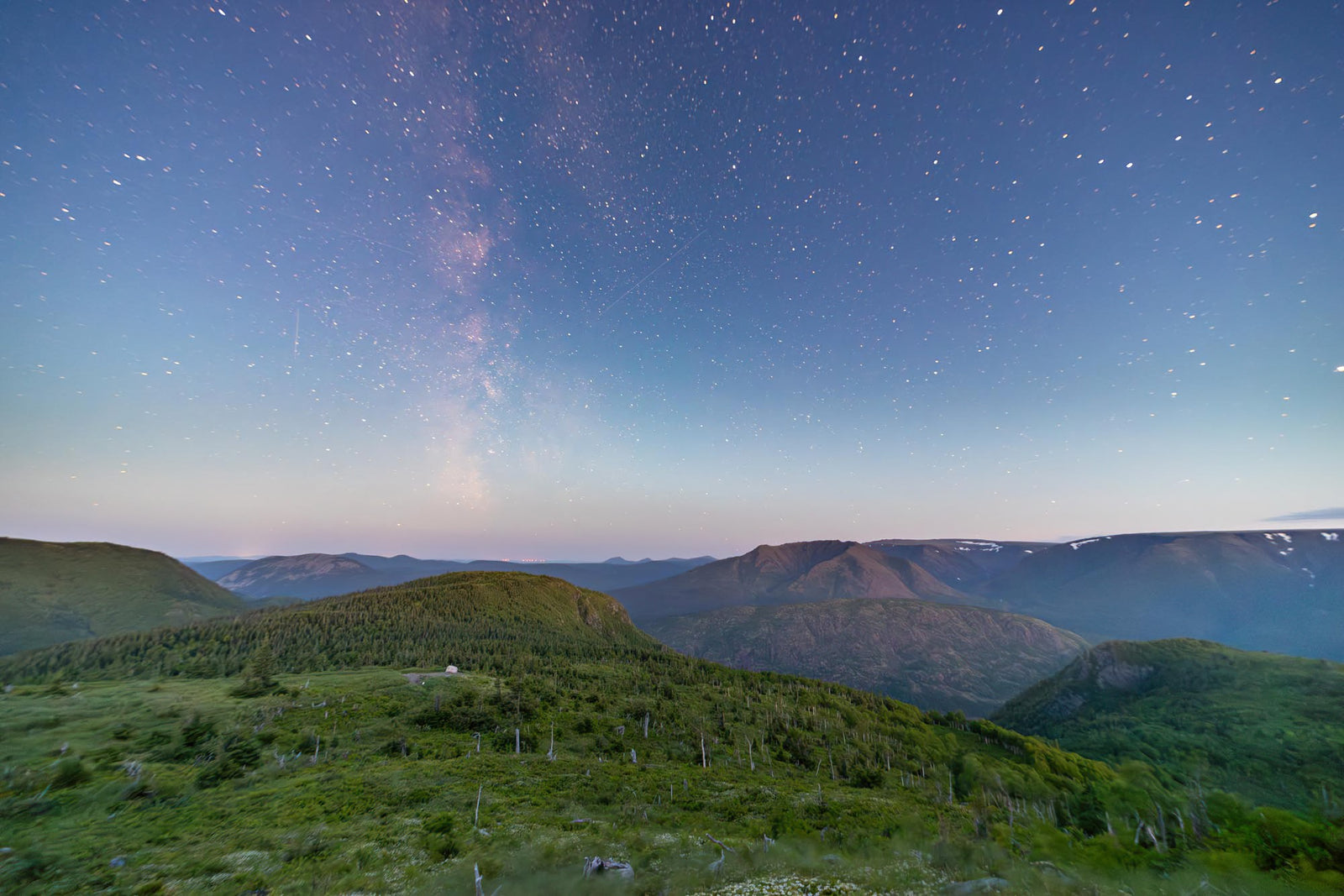 Voie lactée en montagne