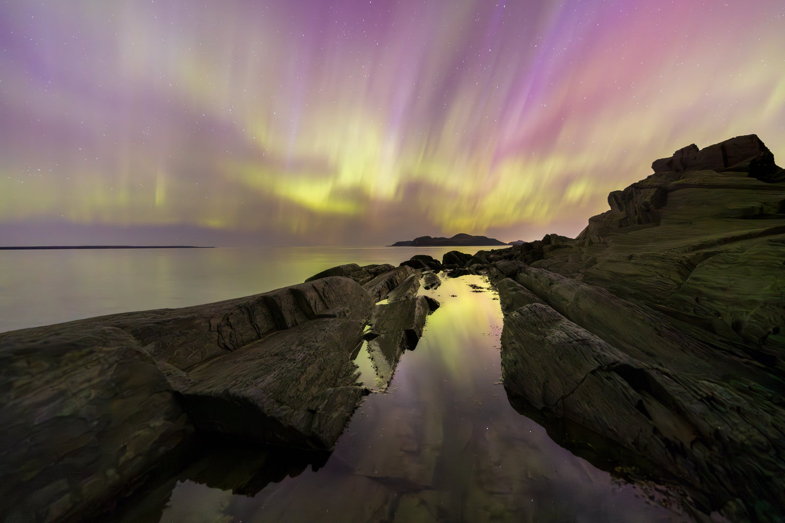 Reflection towards the Aurora