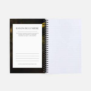 Cahier de notes - Rayon de lumière