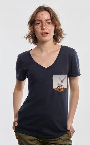 T-Shirt col en V semi-ajusté - Vintsinçenne