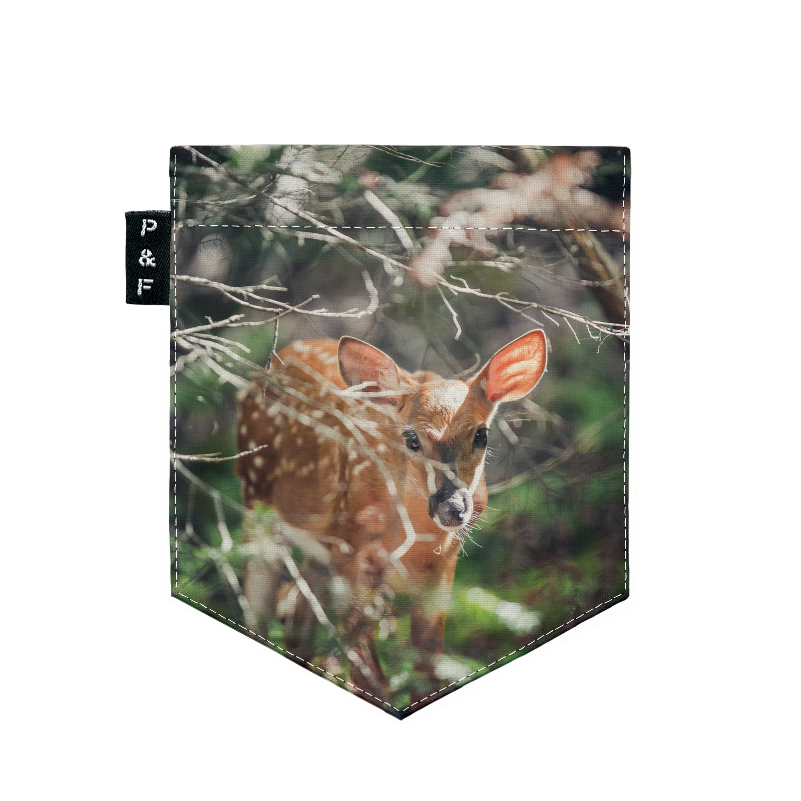 Semi-adjusted V-neck T-shirt - Bambi