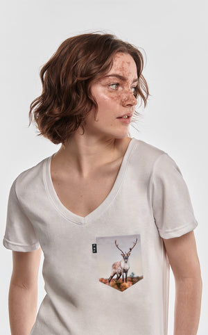 T-Shirt col en V semi-ajusté - Vintsinçenne