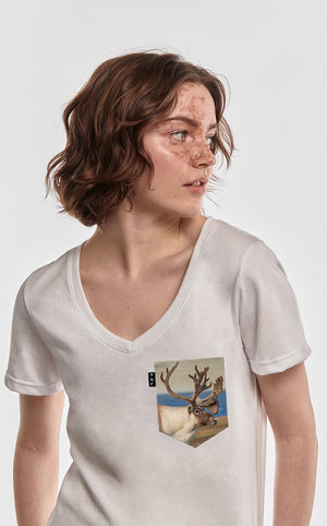 Semi-adjusted V-neck T-shirt - Trente sous